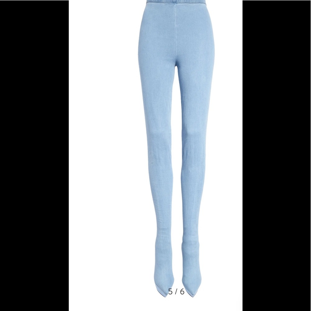 Jeffrey Campbell 2-1 denim platform pantalones 5